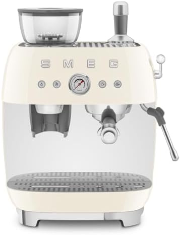 Smeg EGF03CREU Machine à Café Expresso Manuelle avec Broyeur