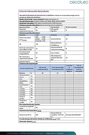 Cecotec Bolero GrandSommelier 830 Cave à Vin Thermoélectrique 8 Bouteilles