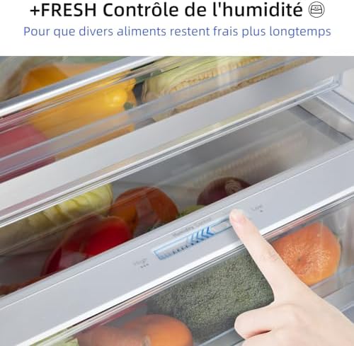 CHIQ FBM351LEI42 Réfrigérateur Congélateur Combiné Inox 356L
