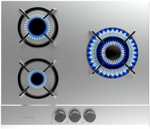 Cecotec Bolero Squad G 3200S Plaque de Cuisson à Gaz Inox 3 Feux