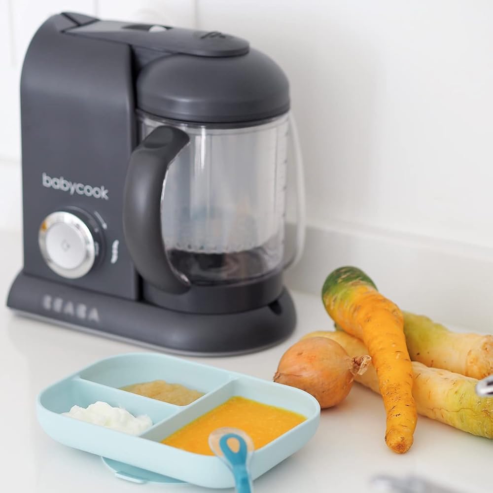 Beaba Babycook Solo Robot Bébé 4 en 1 Cuiseur Vapeur et Mixeur Gris