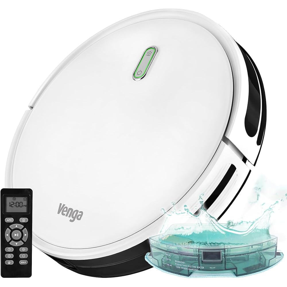 Venga! VG RVC 3000 Robot Aspirateur Laveur de Sol Silencieux