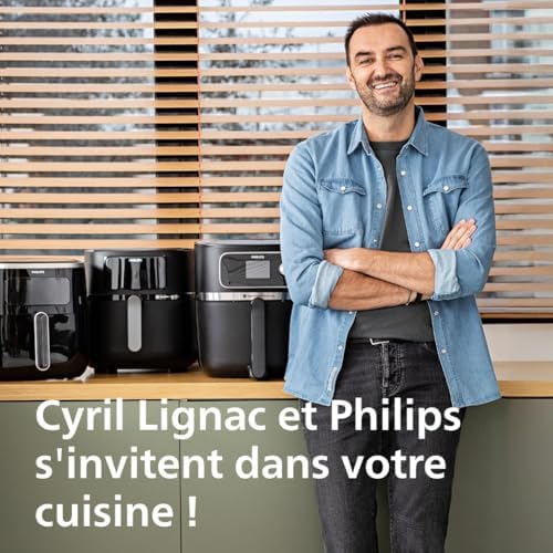 Philips Série 5000 NA550/00 Air Fryer Double Panier avec Vapeur 9L