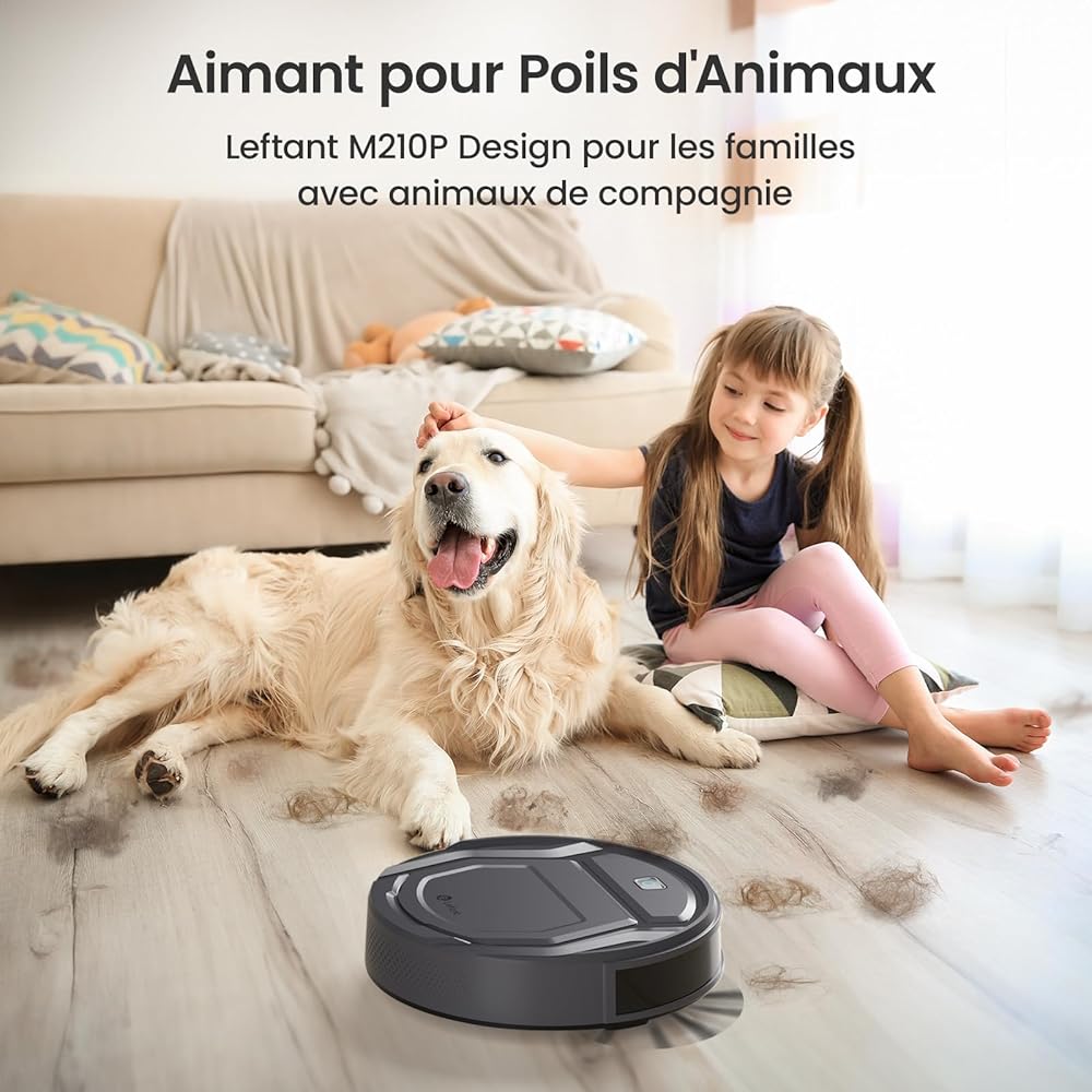 Lefant M210PG Aspirateur Robot Connecté avec Télécommande 2200 Pa