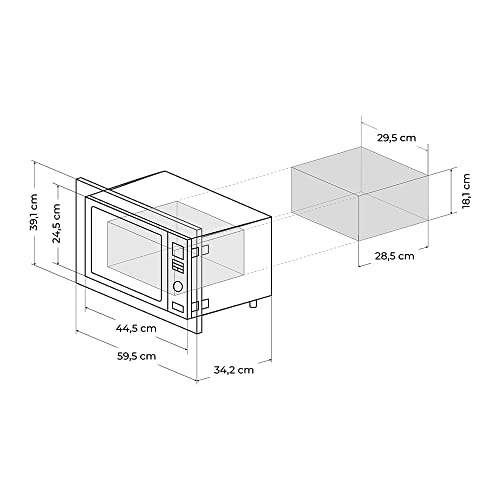 Cecotec GrandHeat 2050 Built-in Digital Micro-ondes Encastrable 20L