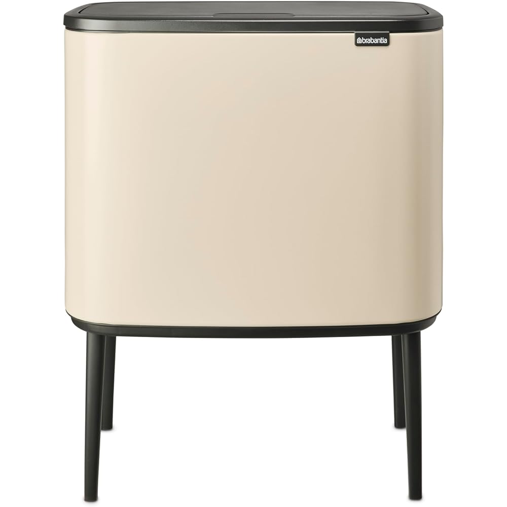 Brabantia Bo Touch Bin Poubelle de Recyclage Double 23 plus 11 L Beige