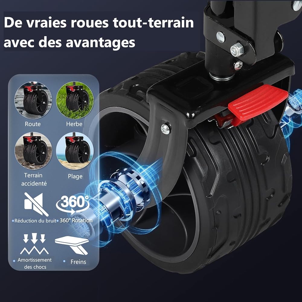 Sekey XXL Plus Chariot de Jardin Pliable Tout-Terrain 200L 150kg