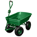 Chariot de Jardin 4 Roues à Benne Basculante 52 L Charge 120 kg