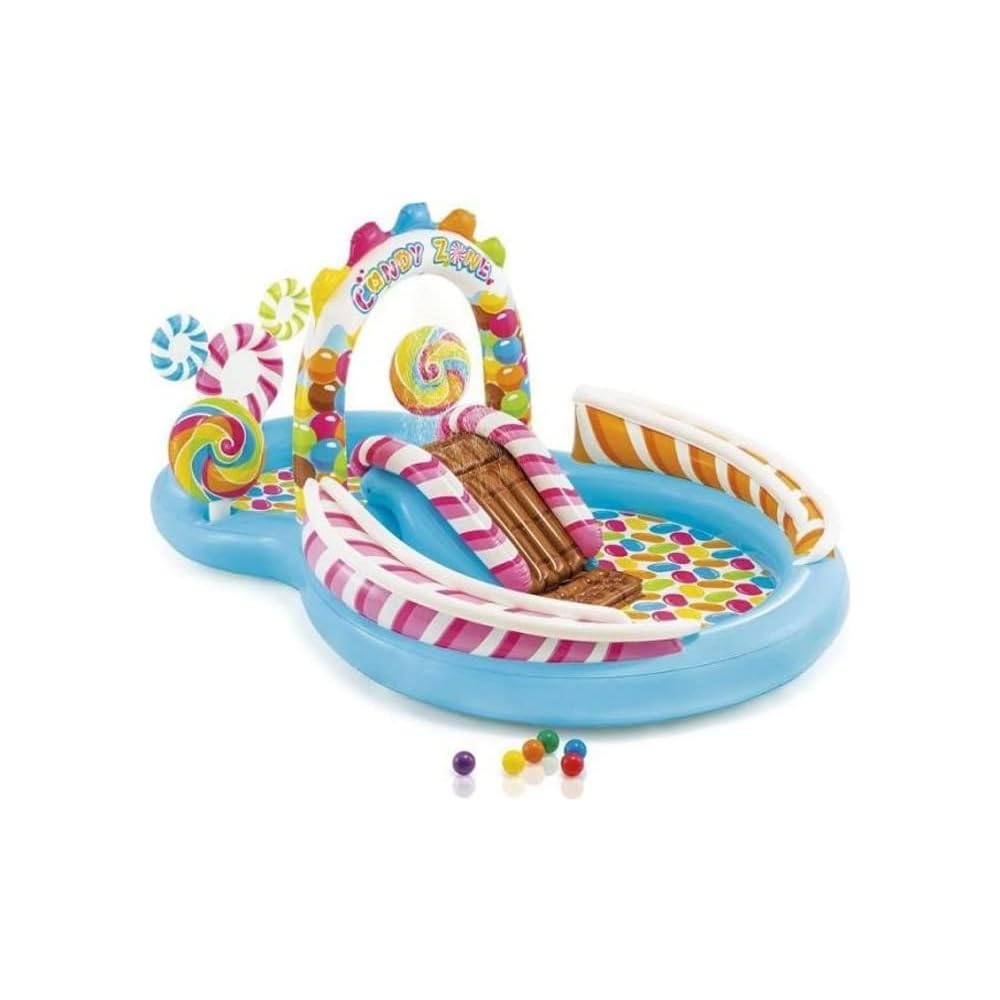 Intex 57149NP Aire de Jeux Gonflable Royaume des Bonbons pour Enfants
