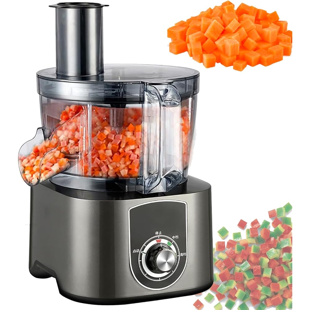 Robot Culinaire Commercial Coupe-Légumes et Trancheur Électrique 5L 600W