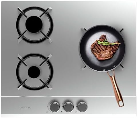 Cecotec Bolero Squad G 3200S Plaque de Cuisson à Gaz Inox 3 Feux