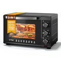 Woltu Mini Four Électrique 32L avec Broche de Rôtisserie 1600W