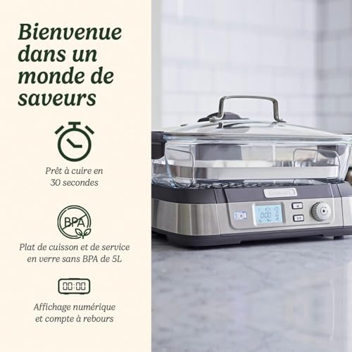 Cuisinart Cookfresh Cuiseur Vapeur Professionnel en Verre 1L