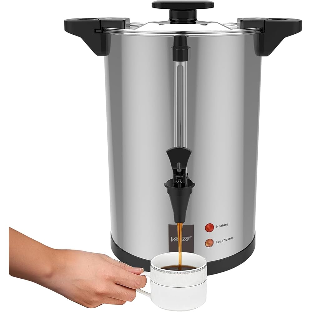 Valgus Percolateur à Café Professionnel en Acier Inoxydable 16L