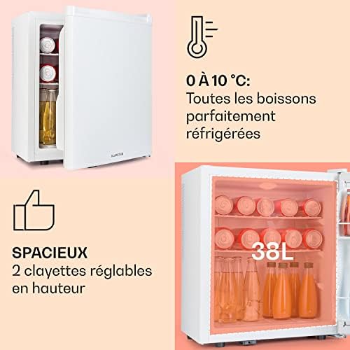 Klarstein Mini Bar Réfrigérateur de Chambre Silencieux 30L