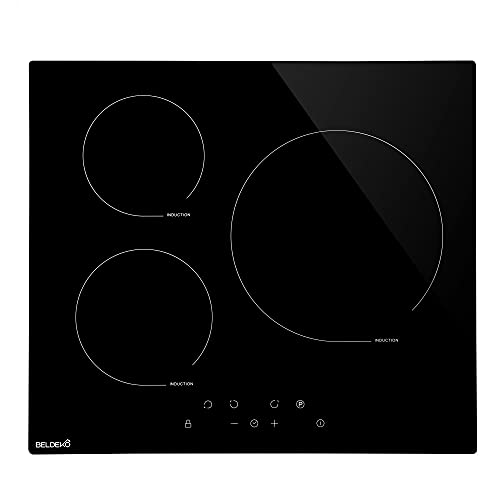 Beldeko Plaque de Cuisson Induction Encastrable 3 Feux 5500W