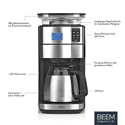Beem Fresh-Aroma-Perfect II Machine à Café Filtre avec Broyeur