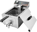 Dulnice Friteuse Électrique Professionnelle Inox avec Robinet de Vidange