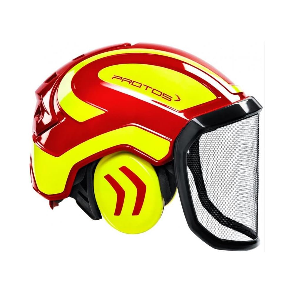 Protos Forest Casque de Sécurité Jaune et Rouge Taille Unique 204002-10-12