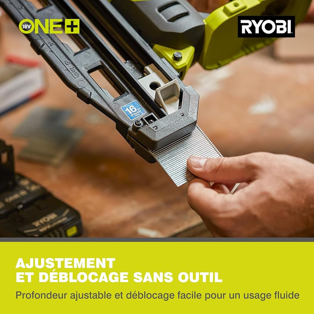 RYOBI R16GN18-0 Cloueur de Finition sans Fil 18V ONE+ Jauge 16G