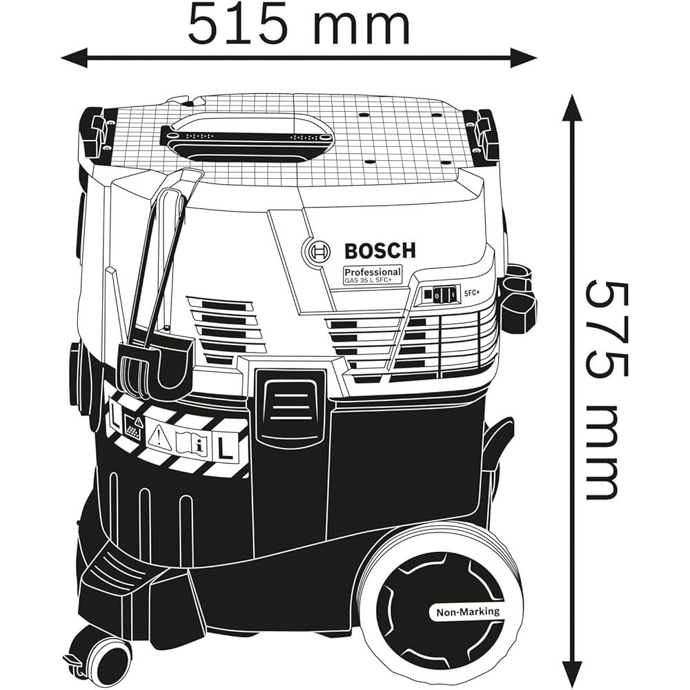 Bosch Professional GAS 35 L SFC+ Aspirateur Industriel 35L 1200W