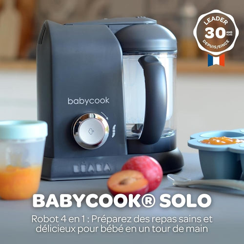 Beaba Babycook Solo Robot Bébé 4 en 1 Cuiseur Vapeur et Mixeur Gris