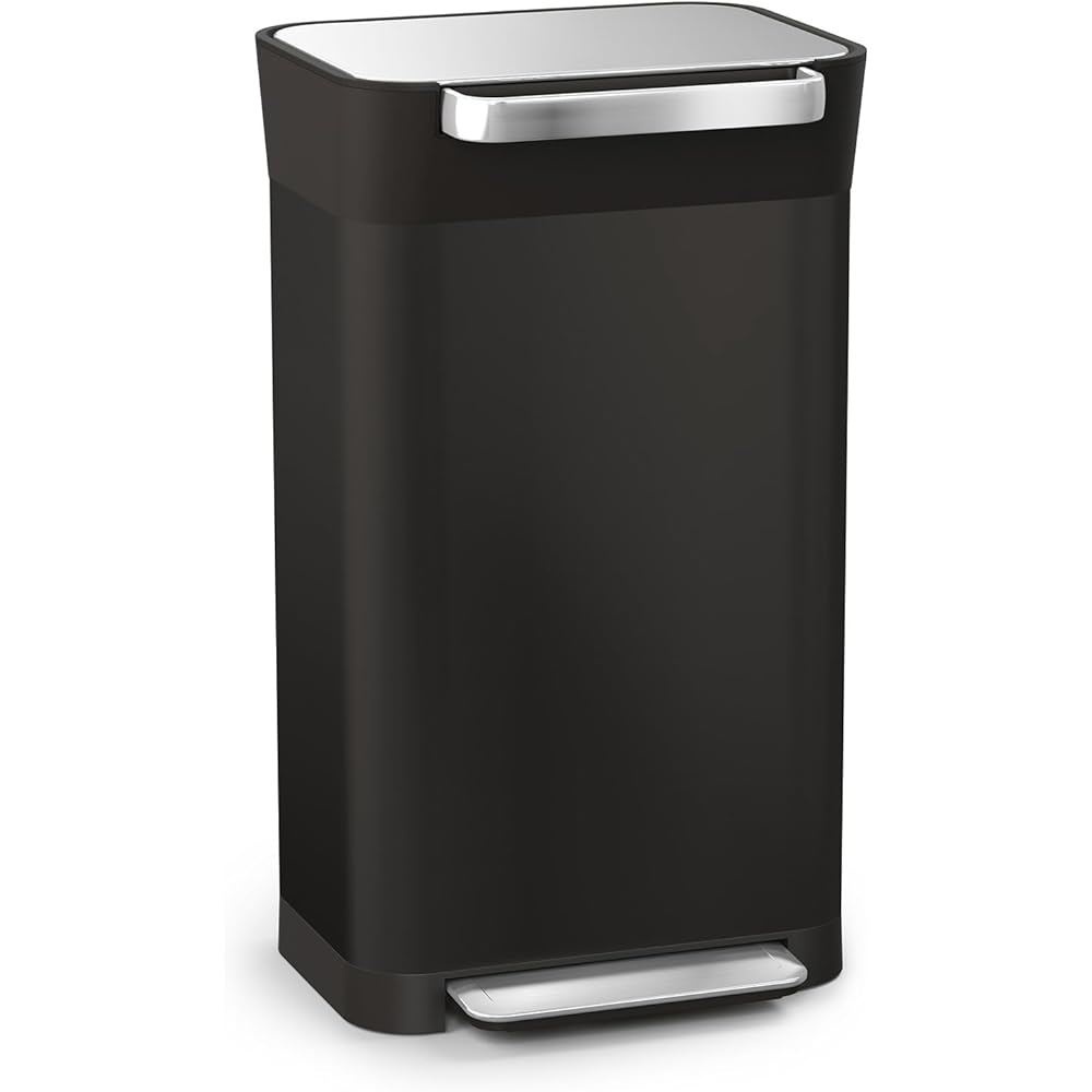 Joseph Joseph Titan Poubelle de Cuisine Compacteur de Déchets 30 L Noire