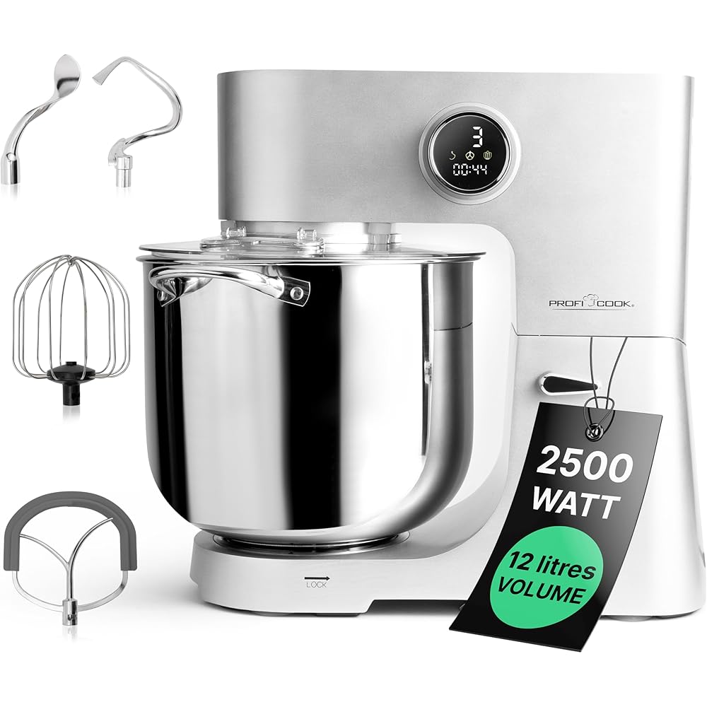 Profi Cook PC-KM 1254 Robot de Cuisine avec Bol XXL 12L 2500W