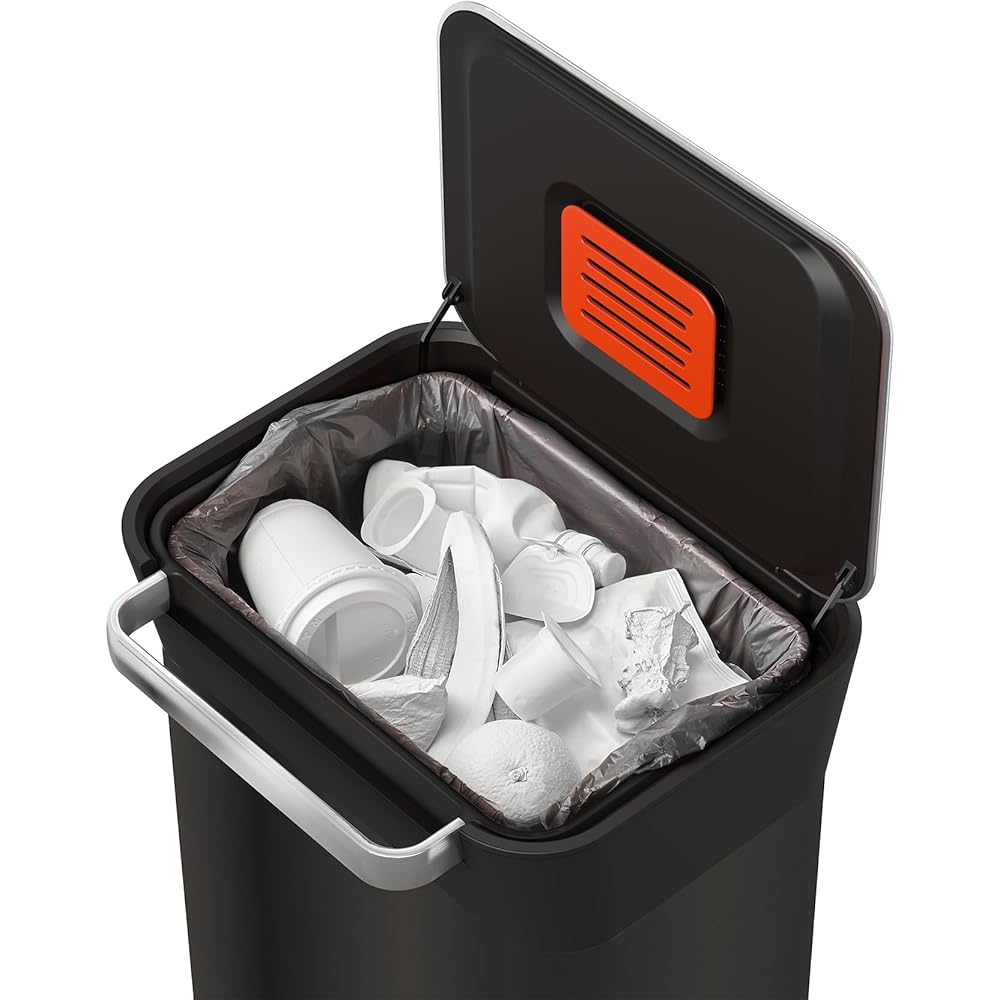 Joseph Joseph Titan Poubelle de Cuisine Compacteur de Déchets 30 L Noire