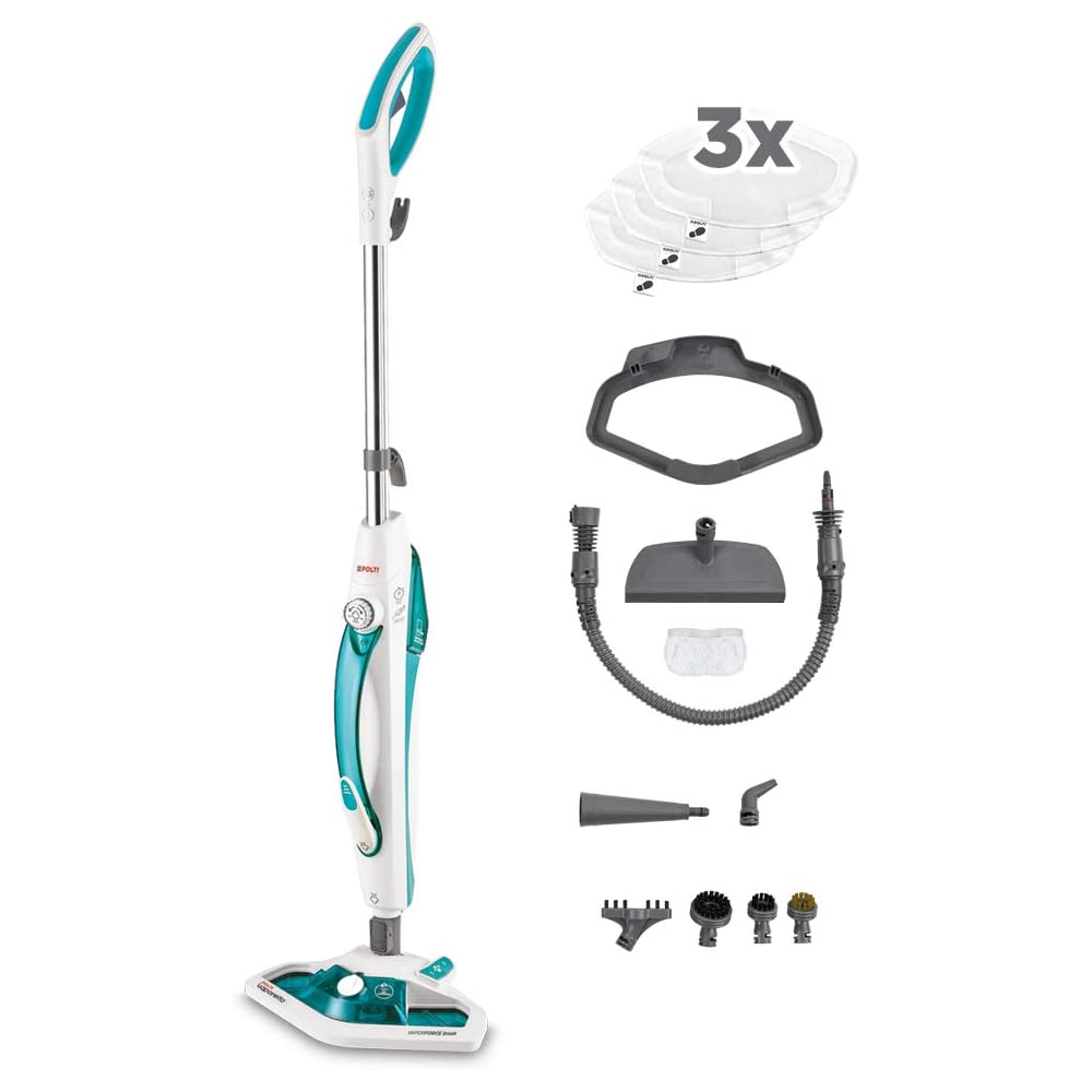 Polti Vaporetto SV450 Double Balai Vapeur 2-en-1 avec 13 Accessoires