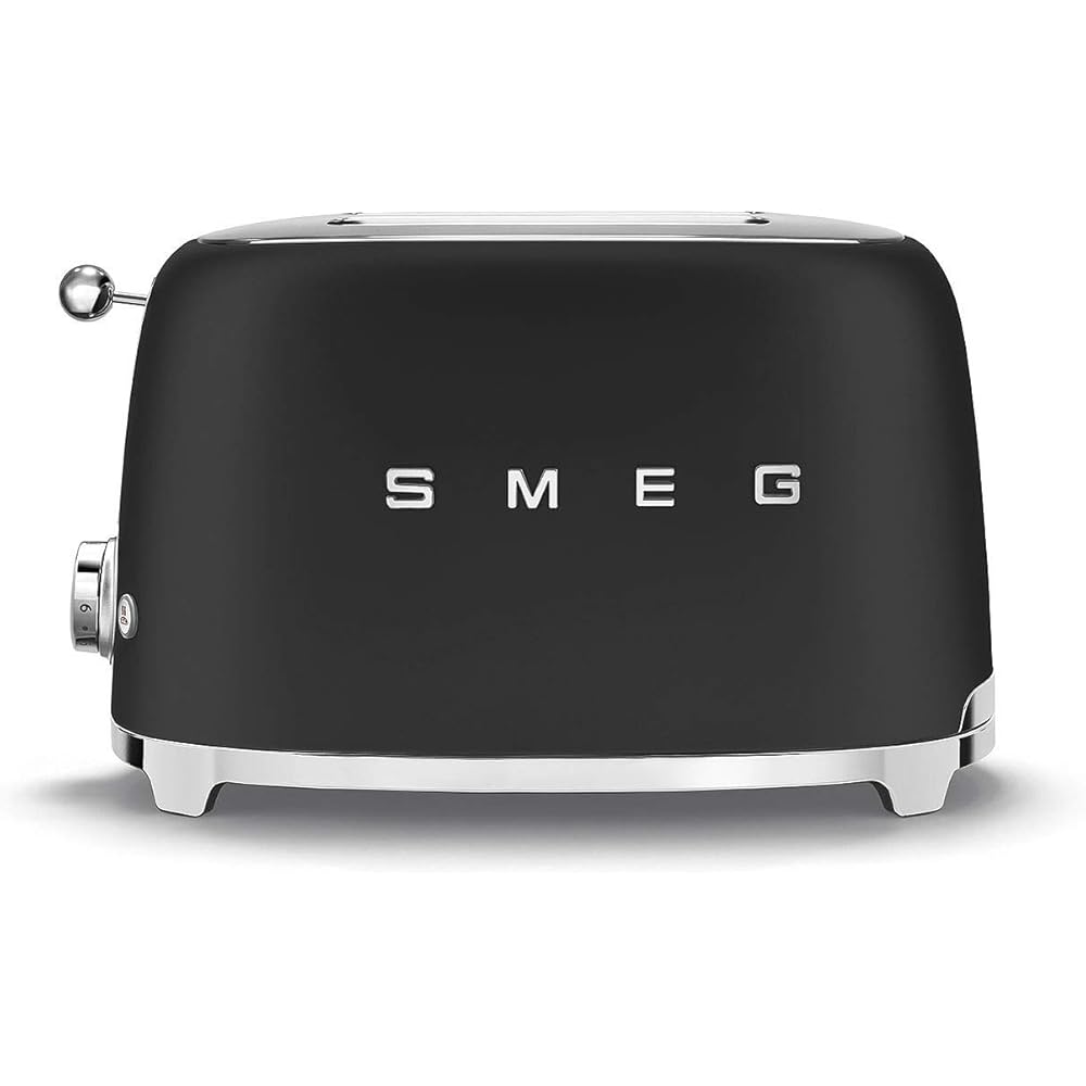 Smeg TSF01BLMEU Grille-Pain 2 Fentes 950 W Finition Noir Mat