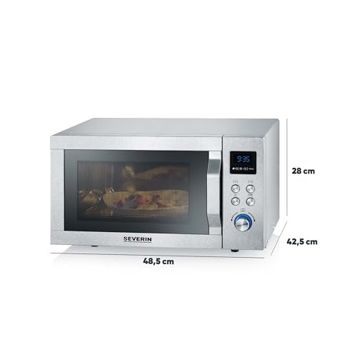 Severin MW 7774 Four Micro-ondes Inox avec Plateau à Pizza 25L