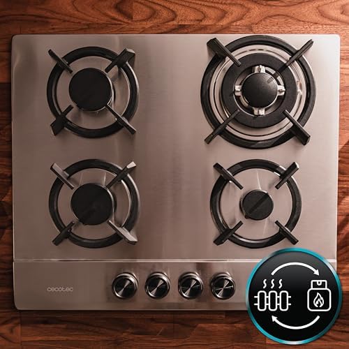 Cecotec Bolero Squad G 4200S Plaque de Cuisson à Gaz Inox 4 Feux