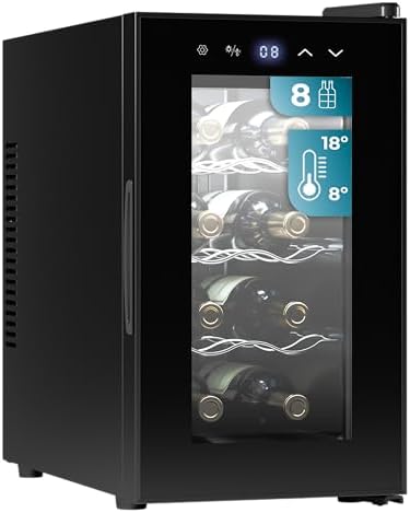 Cecotec Bolero GrandSommelier 830 Cave à Vin Thermoélectrique 8 Bouteilles