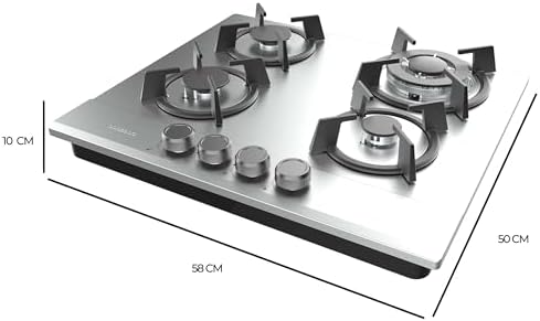Cecotec Bolero Squad G 4200S Plaque de Cuisson à Gaz Inox 4 Feux