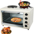 Mini Four 56L Cuisinière de Comptoir avec Double Plaque Chauffante