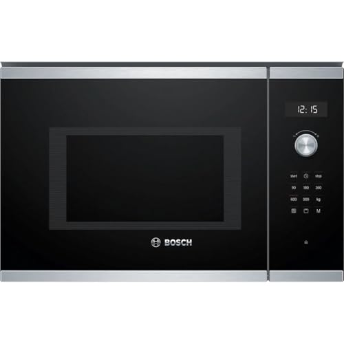 Bosch Série 6 BEL554MS0 Micro-ondes Encastrable Noir et Inox 25L