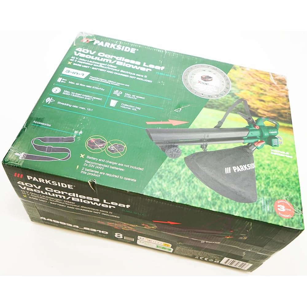 Parkside PLSBA 40-Li A1 Aspirateur Souffleur sans Fil 40V