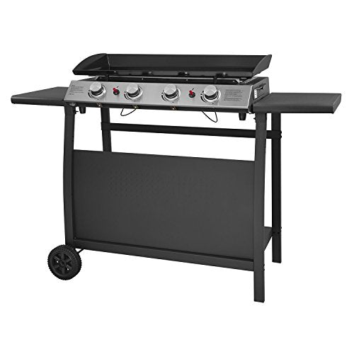Happy Garden Valencia Plancha au Gaz 4 Brûleurs avec Chariot 10kW