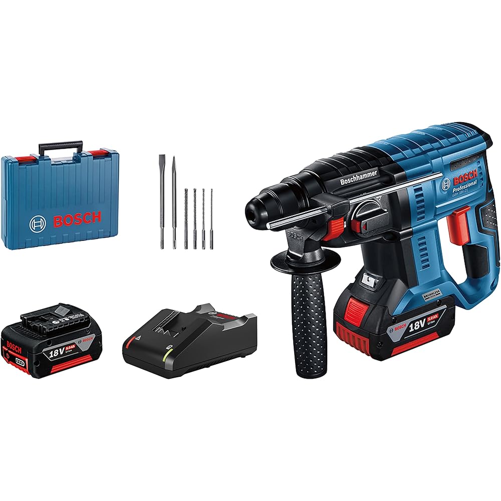 Bosch Professional GBH 18V-21 Perforateur sans Fil 18V avec 2 Batteries 5.0Ah
