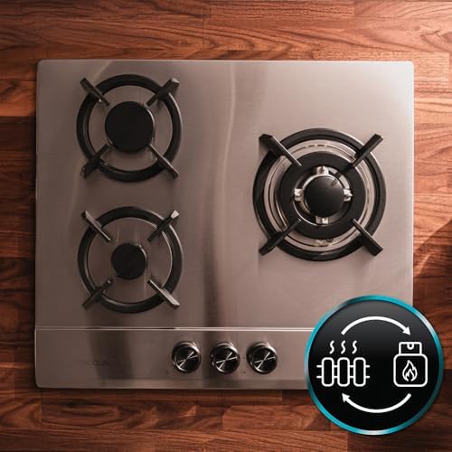 Cecotec Bolero Squad G 3200S Plaque de Cuisson à Gaz Inox 3 Feux