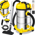 Masko Aspirateur Industriel Eau et Poussière en Acier Inoxydable 2300W