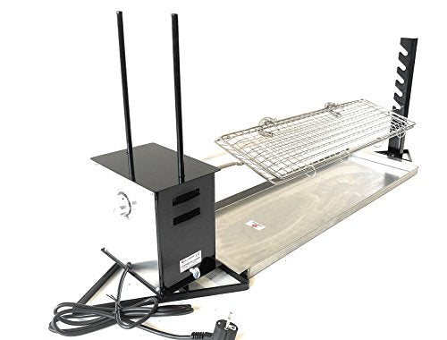 Tournebroche Géant Professionnel à Vitesse Variable en Inox 120cm