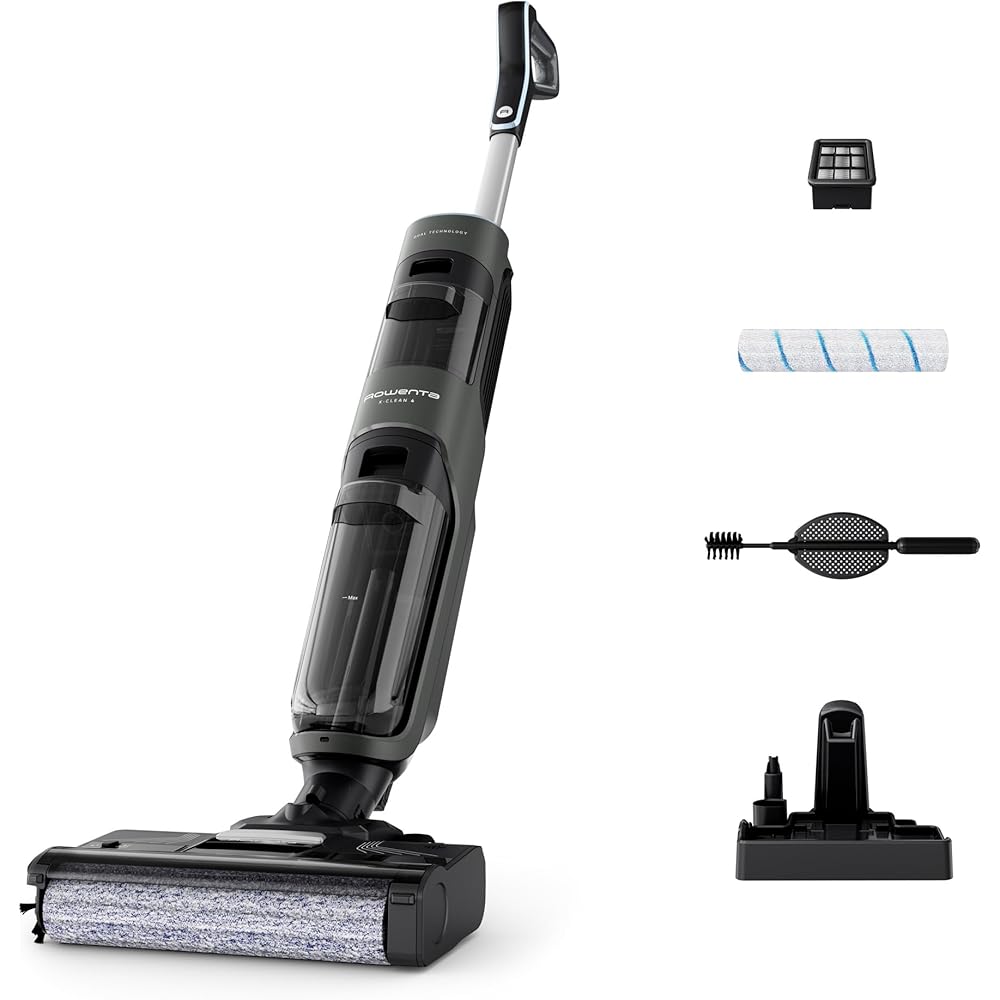 Rowenta X-Clean 4 Aspirateur Balai Laveur Multifonction sans Fil