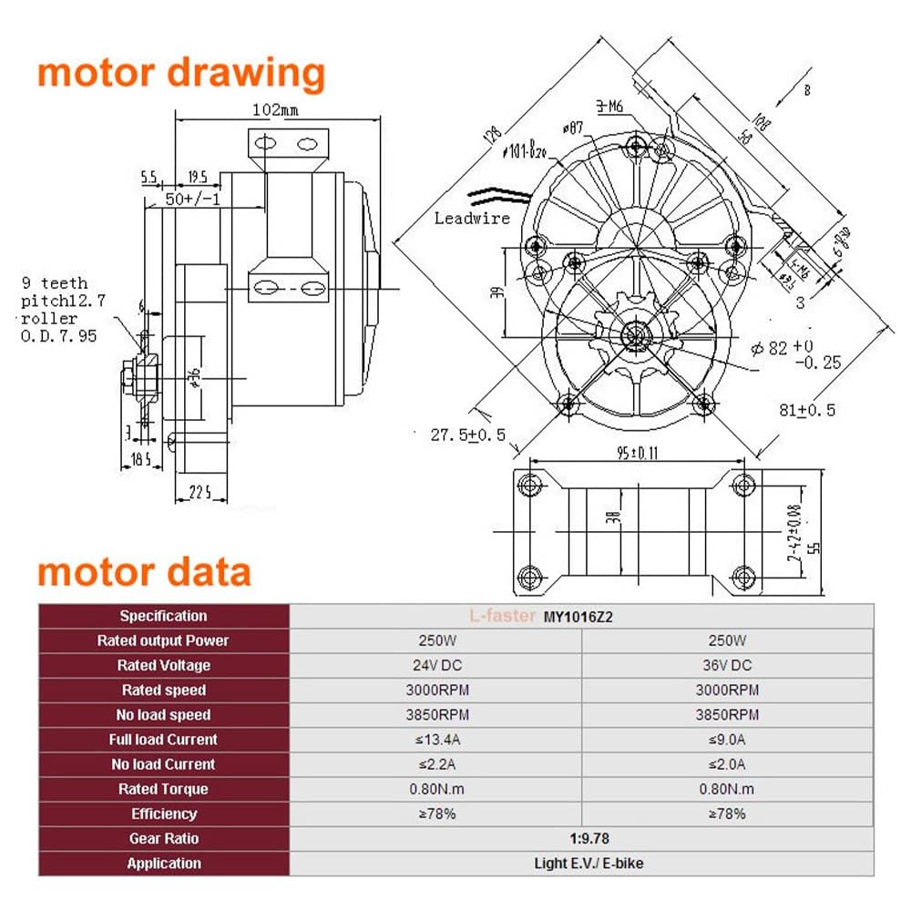 L-faster Kit de Conversion de Roue Pneumatique Double Entraînement 10"