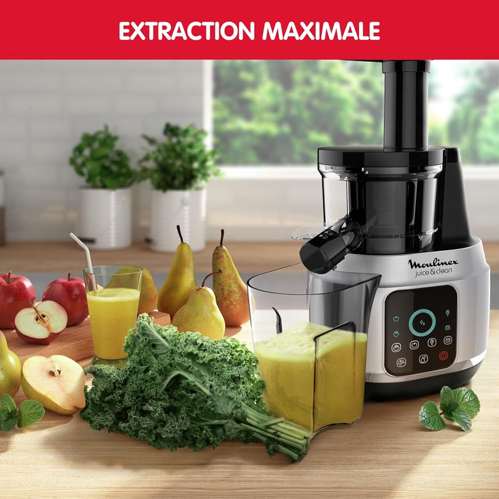 Moulinex Juice & Clean Extracteur de Jus de Fruits et Légumes