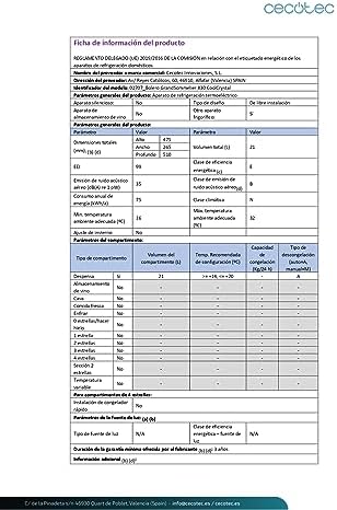 Cecotec Bolero GrandSommelier 830 Cave à Vin Thermoélectrique 8 Bouteilles